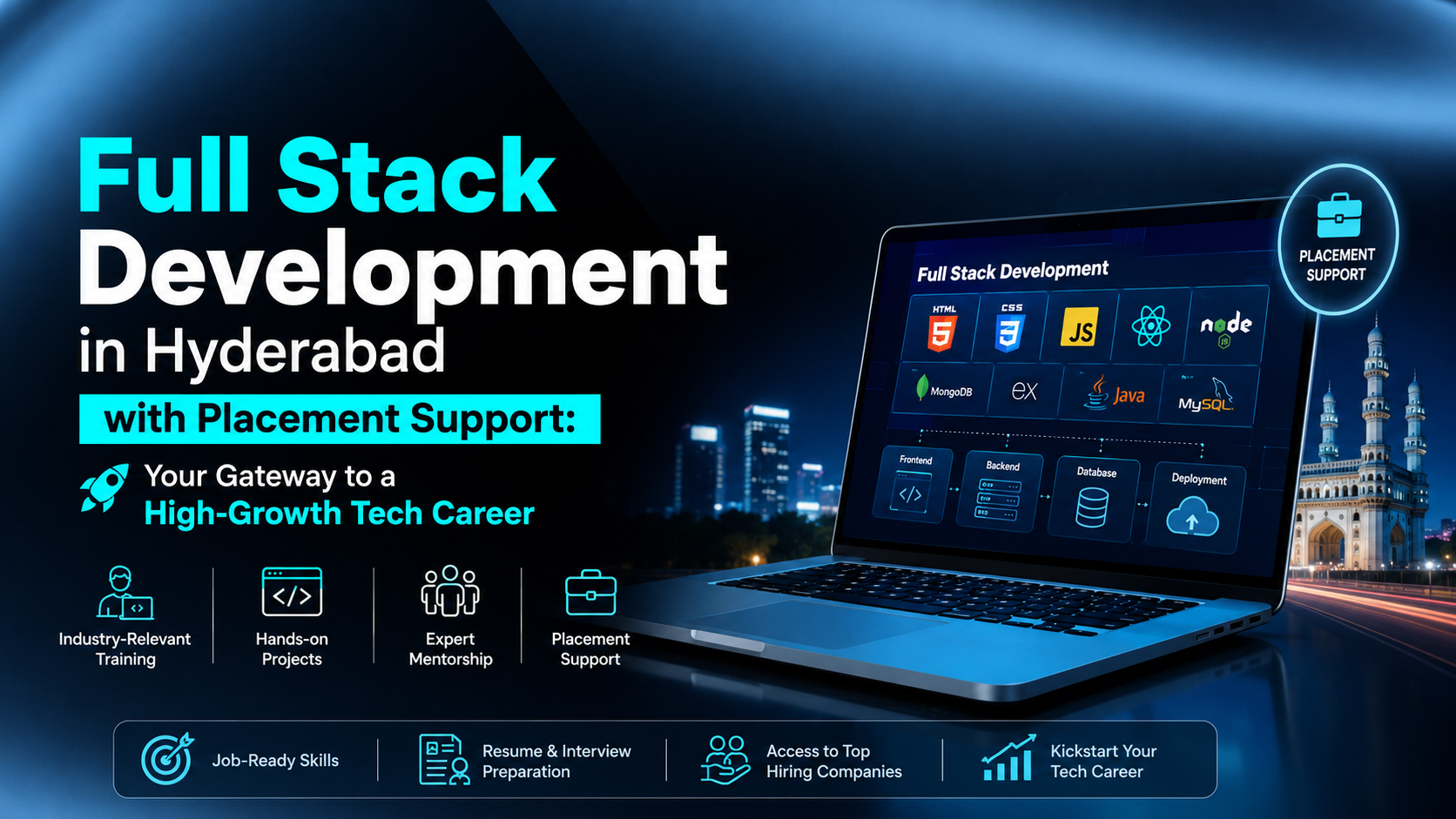 Full Stack Development in Hyderabad with Placement Support: Your Gateway to a High-Growth Tech Career